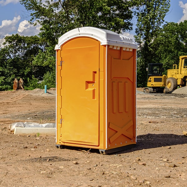 how often are the porta potties cleaned and serviced during a rental period in Clymer